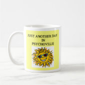 PSYCHISCHE lächelnde Sonne, PSYCHISCHE lächelnde Kaffeetasse (Links)