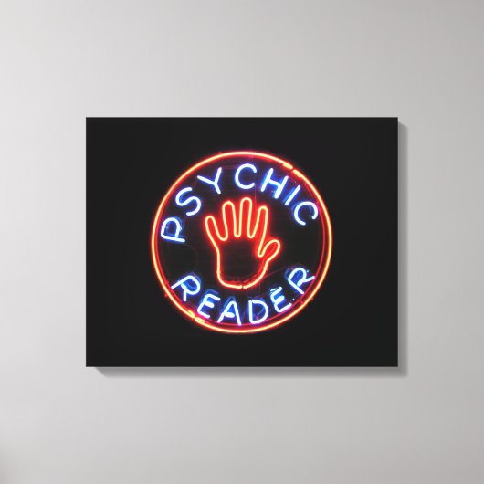 Psychische Leser Neon Sign Leinwanddruck (Vorderseite)