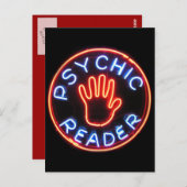 Psychische Leser Neon Sign Postkarte (Vorne/Hinten)