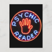 Psychische Leser Neon Sign Postkarte (Vorderseite)