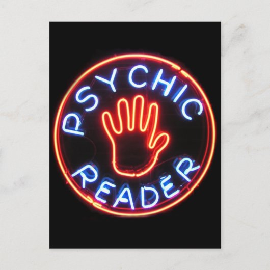 Psychische Leser Neon Sign Postkarte (Vorderseite)