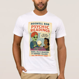 Psychische Lesungen Brünette Roswell-Außerirdische T-Shirt