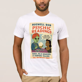 Psychische Lesungen Brünette Roswell-Außerirdische T-Shirt