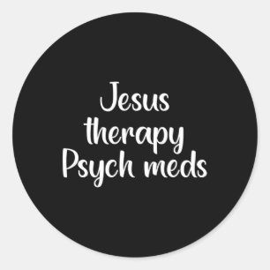 Psychische Med-Therapie - Christliche psychische G Runder Aufkleber
