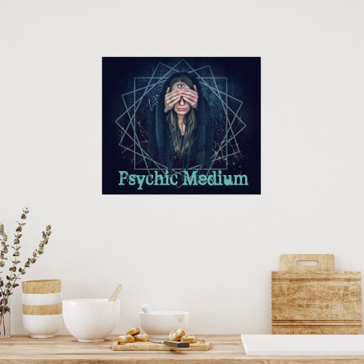 Psychische Medium Poster Premium Leinwand (Glanz) (Küche)