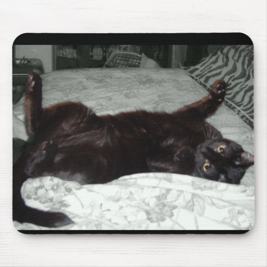 Psychische Miezekatze Mousepad (Vorne)