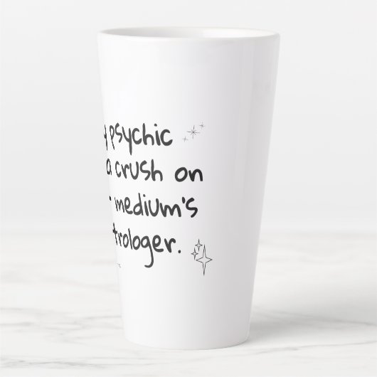 Psychische Mittelastrologie Latte Tasse (Vorderseite)