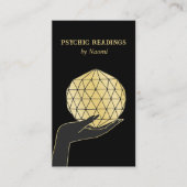 PSYCHISCHE MITTELZIELE FORTUNE TELLER GOLD VISITENKARTE (Vorderseite)