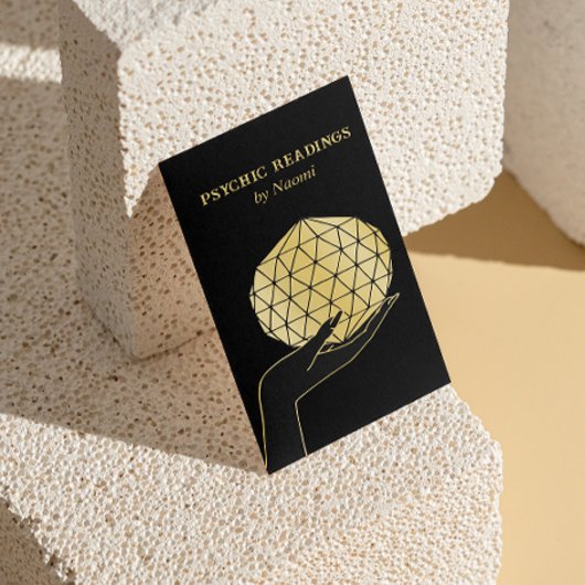 PSYCHISCHE MITTELZIELE FORTUNE TELLER GOLD VISITENKARTE