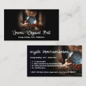 Psychische mittlere Kristallkugel Frauen Hände Visitenkarte (Vorne/Hinten)