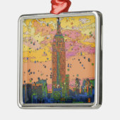 Psychische NYC: Empire State Gebäude #1 Silbernes Ornament (Links)