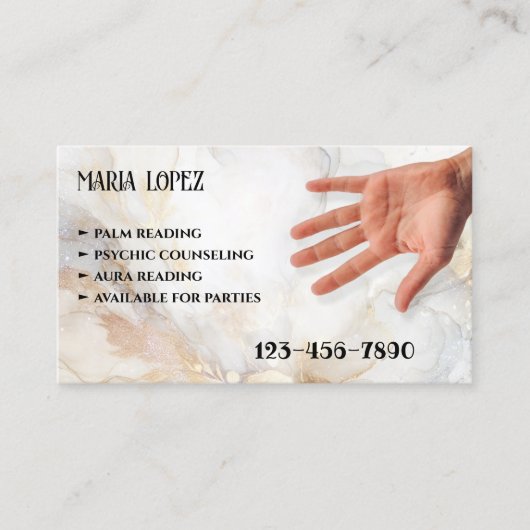 Psychische Palme oder Aura Reader Foto Visitenkarte (Vorderseite)