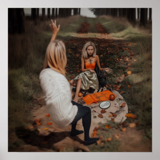 Psychische Reader Medium Hexy KI Kunst Matte Value Poster (Vorne)