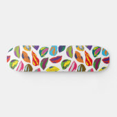 Psychische Retro bunte Muster Lippen Skateboard (Horizontal)