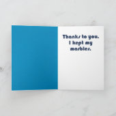 Psychische Therapie dank Marbles Karte (Innenseite)