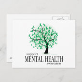 Psychischer Gesundheitsbaum Postkarte (Vorne/Hinten)