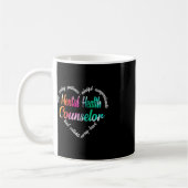 Psychischer Gesundheitsberater HerzWord Cloud Wate Kaffeetasse (Links)