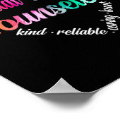 Psychischer Gesundheitsberater HerzWord Cloud Wate Poster (Ecke)