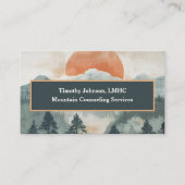 Psychischer Gesundheitsberater Painterly Mountain Visitenkarte (Vorderseite)
