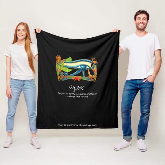 Psychischer Leser mit dem Logo "Mystic Eye of Horu Fleecedecke (Beispiel)