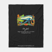 Psychischer Leser mit dem Logo "Mystic Eye of Horu Fleecedecke (Vorderseite)