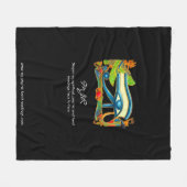 Psychischer Leser mit dem Logo "Mystic Eye of Horu Fleecedecke (Vorderseite (Horizontal))