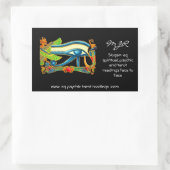 Psychischer Leser mit dem Logo "Mystic Eye of Horu Rechteckiger Aufkleber (Tasche)