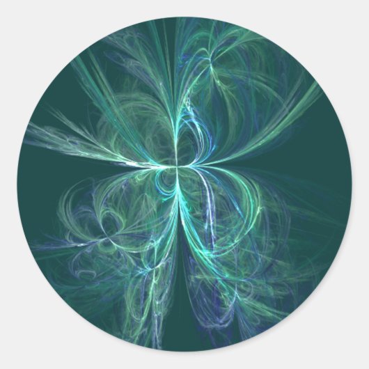 Psychisches Fraktal Runder Aufkleber (Vorderseite)