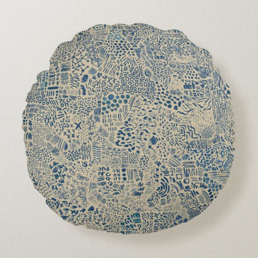 Psychisches Geräusch V01 Rundes Kissen (Vorderseite)