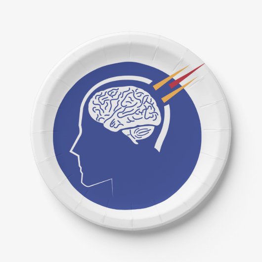 Psychisches Konzept Pappteller (Vorderseite)