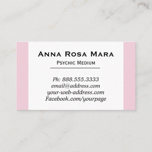 *~* psychisches Medium-Leser-metaphysisches Visitenkarte (Rückseite)