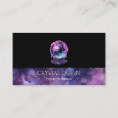 Psychisches Medium Lila Galaxy Mystic Crystal Ball Visitenkarte (Vorderseite)