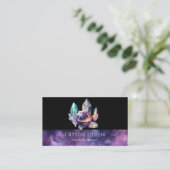 Psychisches Medium Lila Galaxy Mystic Crystal Ball Visitenkarte (Stehend Vorderseite)