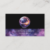 Psychisches Medium Lila Galaxy Mystic Crystal Ball Visitenkarte (Vorderseite)