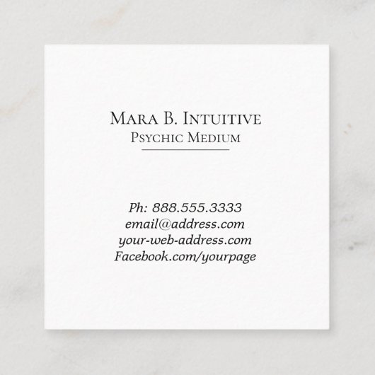 *~* psychisches quadratische visitenkarte (Rückseite)