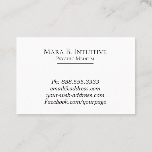 *~* psychisches visitenkarte (Rückseite)