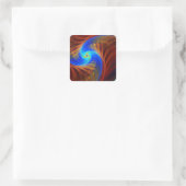 Psycho Abstrakte Fracta Artwork Quadratischer Aufkleber (Tasche)
