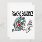 Psycho Bowling Einladung (Vorne/Hinten)