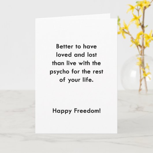 Psycho Break/Freedom Card Karte (Gelbe Blume)