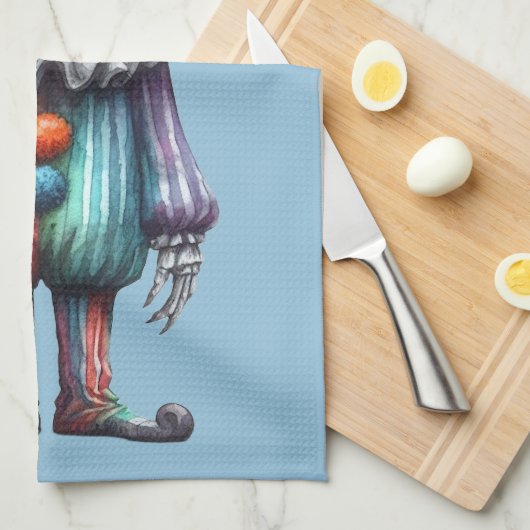 Psycho Clown Geschirrtuch (Viertel Falte)