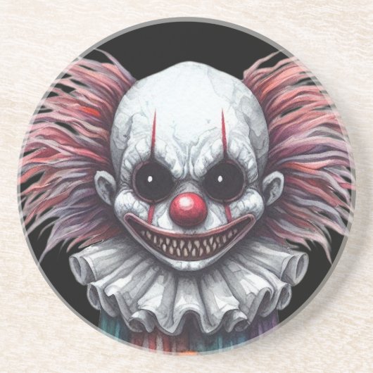 Psycho Clown Getränkeuntersetzer (Vorne)