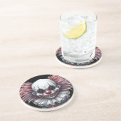 Psycho Clown Getränkeuntersetzer (Seite)