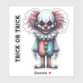 Psycho Clown - Trick oder Trick - anpassen Aufkleber (Blatt)