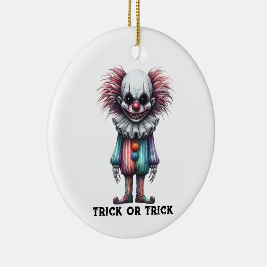 Psycho Clown - Trick oder Trick individualisieren Keramik Ornament (Rechts)