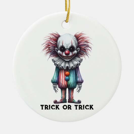 Psycho Clown - Trick oder Trick individualisieren Keramik Ornament (Vorne)