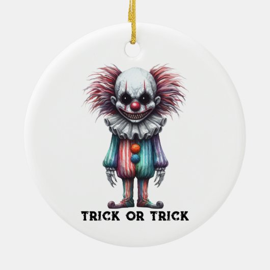 Psycho Clown - Trick oder Trick individualisieren Keramik Ornament (Hinten)