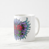 Psycho-Daisy geflügelter Herz-Mug Kaffeetasse (VorderseiteRechts)
