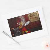 Psycho der Clownsticker Rechteckiger Aufkleber (Umschlag)
