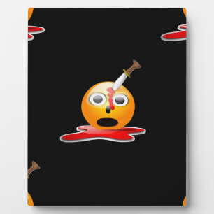 Psycho Emoji Fotoplatte