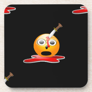 Psycho Emoji Getränkeuntersetzer